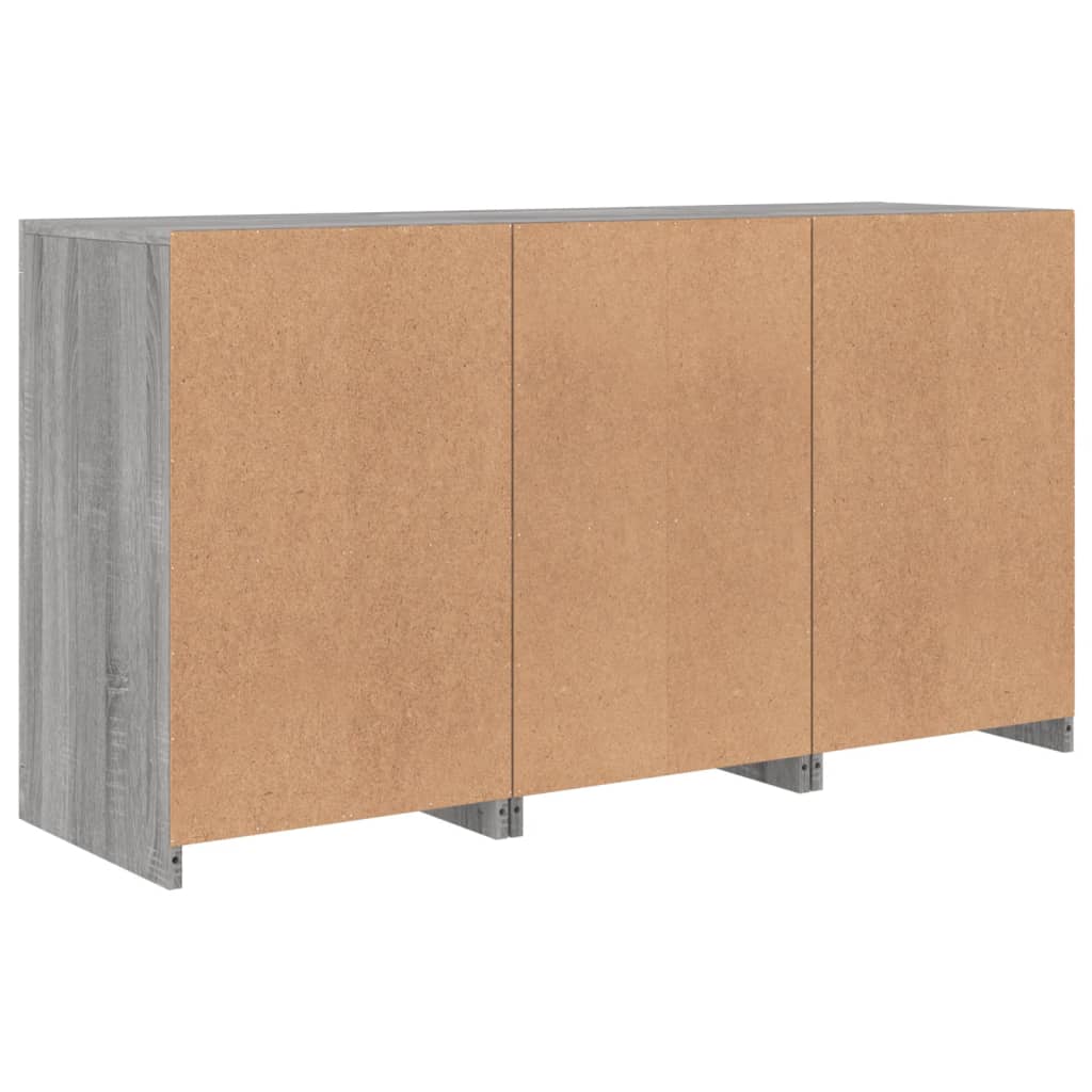 Image Buffet avec lumières LED sonoma gris 123x37x67 cm | Xios Store SNC vidaXL Xios Store SNC