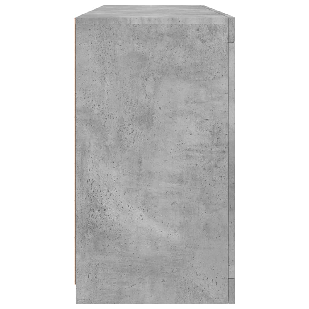 Image Buffet avec lumières LED gris béton 142,5x37x67 cm | Xios Store SNC vidaXL Xios Store SNC