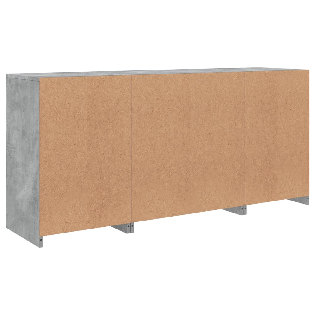 Image Buffet avec lumières LED gris béton 142,5x37x67 cm | Xios Store SNC vidaXL Xios Store SNC