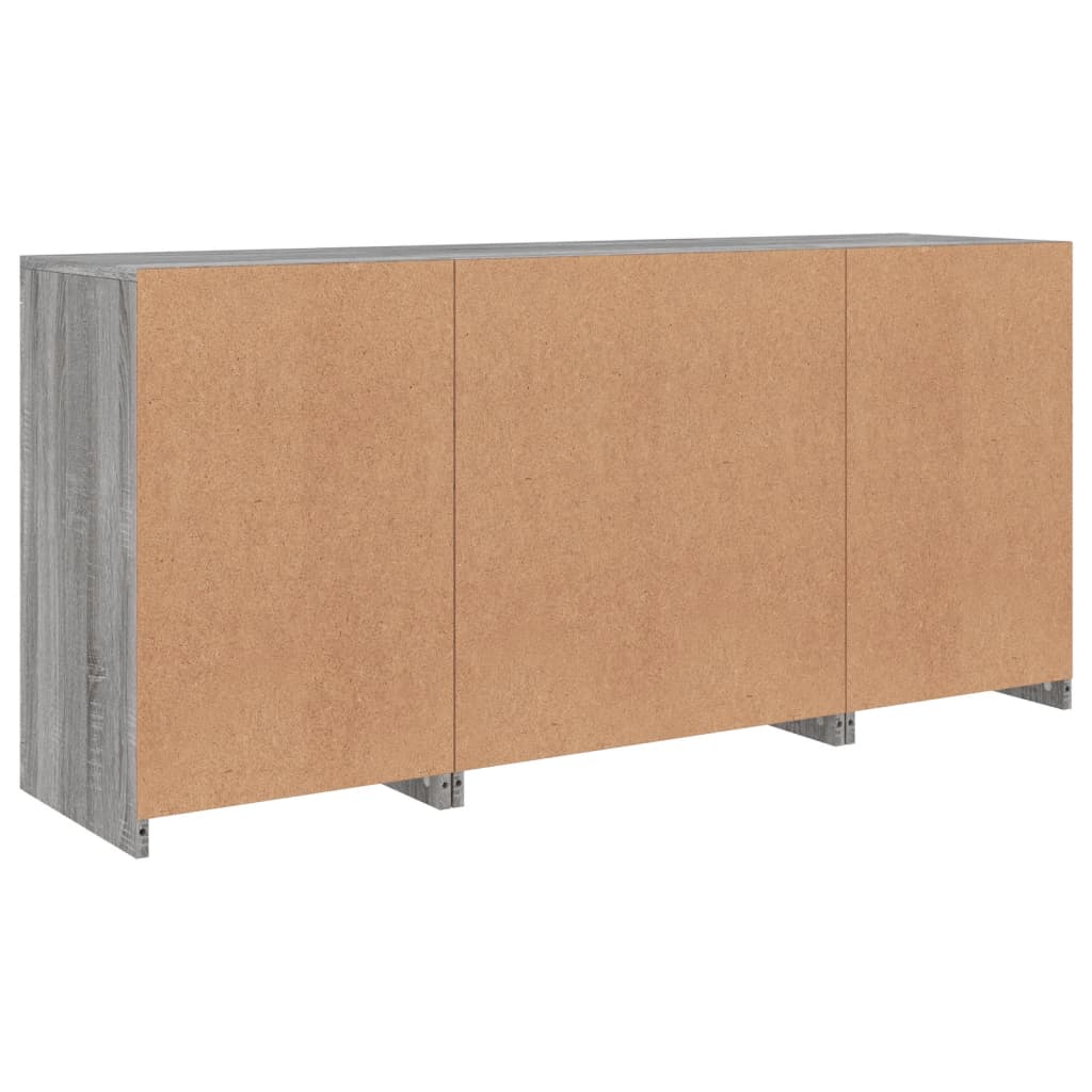 Image Buffet avec lumières LED sonoma gris 142,5x37x67 cm | Xios Store SNC vidaXL Xios Store SNC