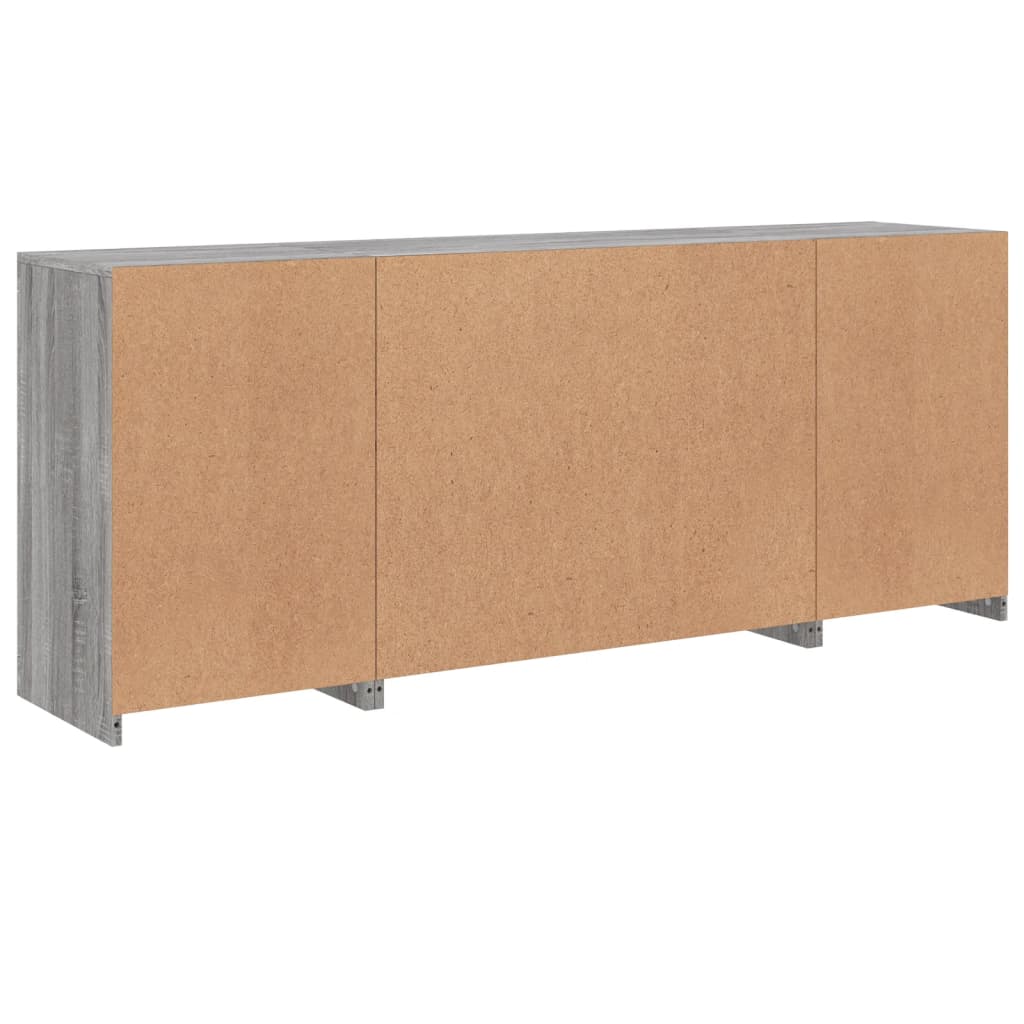 Image Buffet avec lumières LED sonoma gris 163x37x67 cm | Xios Store SNC vidaXL Xios Store SNC