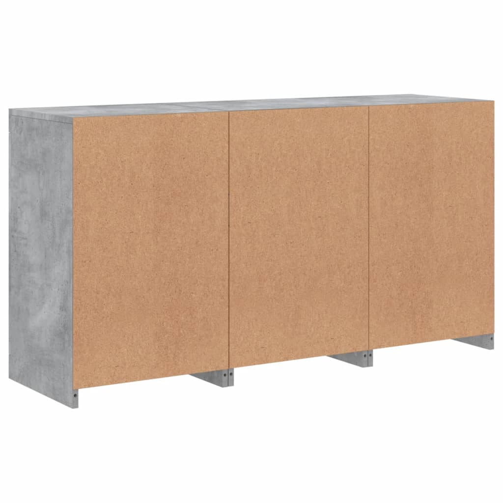 Image Buffet avec lumières LED gris béton 123x37x67 cm | Xios Store SNC vidaXL Xios Store SNC