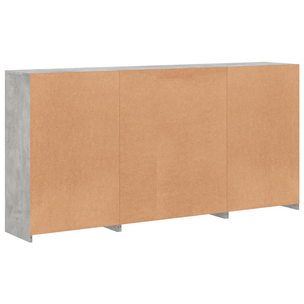 Image Buffet avec lumières LED gris béton 202x37x100 cm | Xios Store SNC vidaXL Xios Store SNC