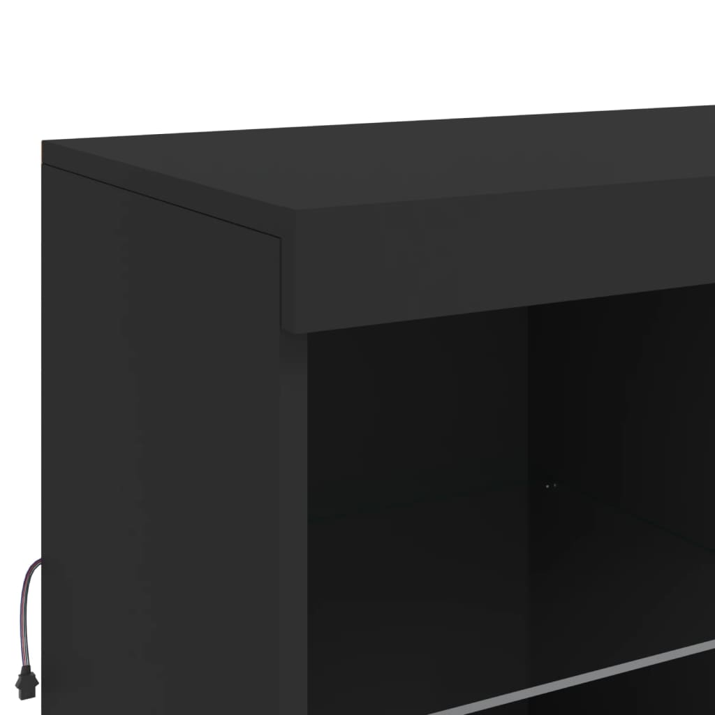 Image Buffet avec lumières LED noir 283x37x100 cm | Xios Store SNC vidaXL Xios Store SNC