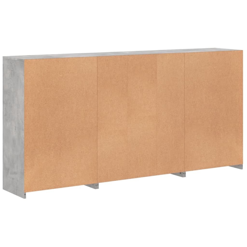 Image Buffet avec lumières LED gris béton 202x37x100 cm | Xios Store SNC vidaXL Xios Store SNC