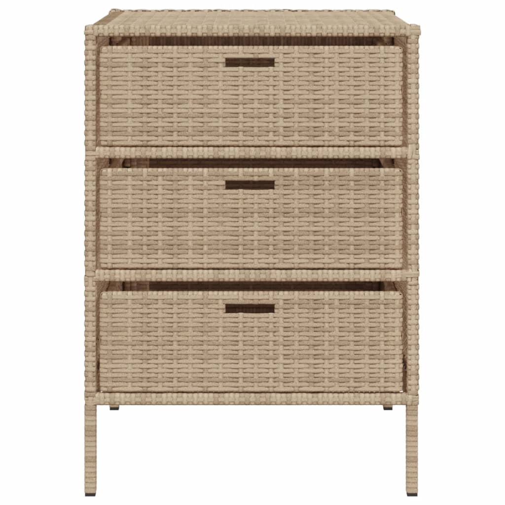 Armoire de rangement de jardin beige 55x59x80 cm résine tressée Coffres de jardin vidaXL   