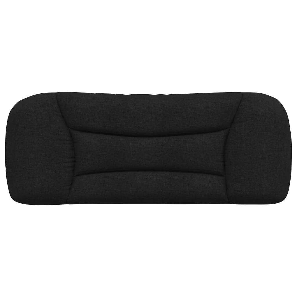 Coussin de tête de lit noir 100 cm tissu Têtes et pieds de lit vidaXL   