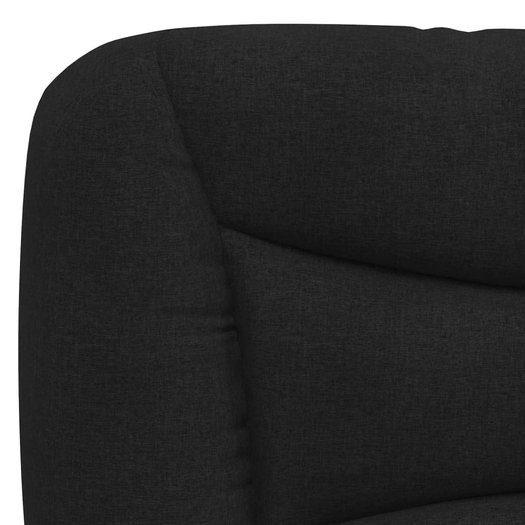 Coussin de tête de lit noir 100 cm tissu Têtes et pieds de lit vidaXL   