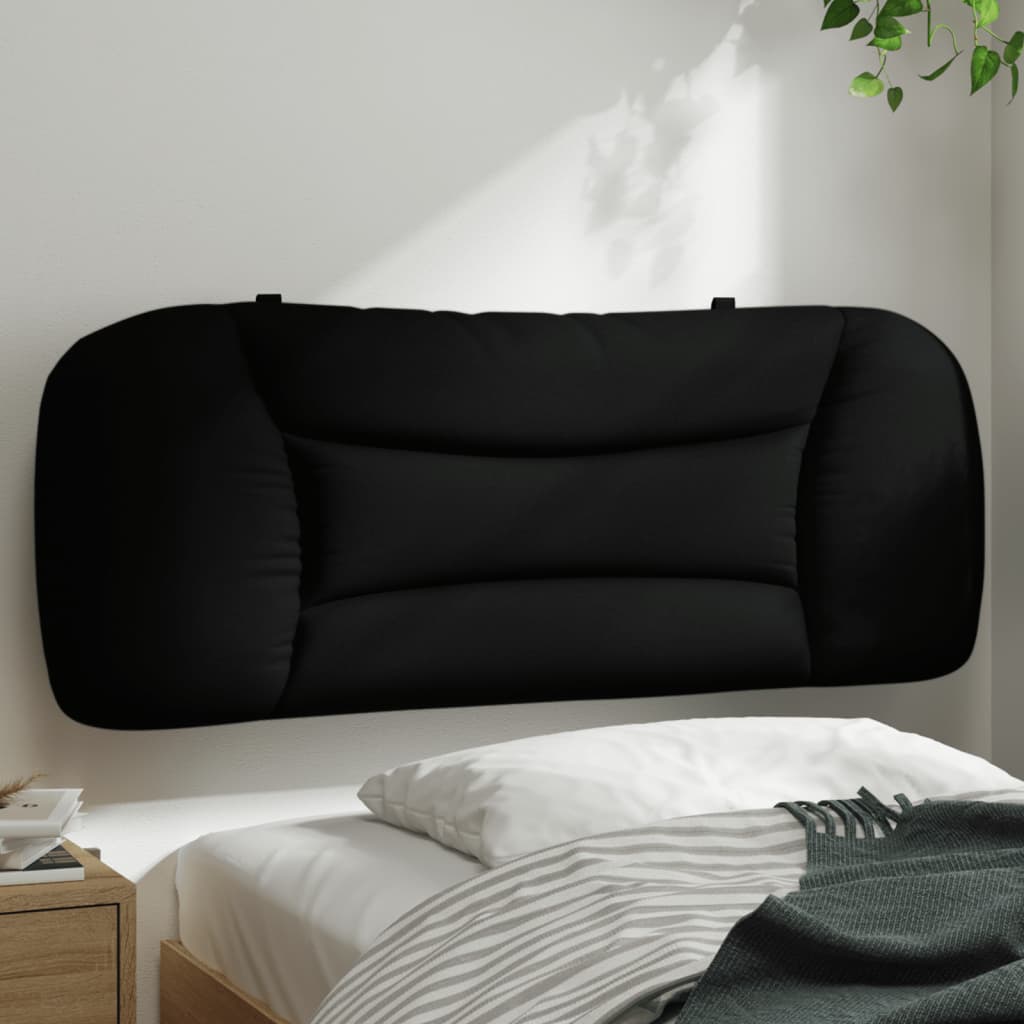 Coussin de tête de lit noir 100 cm tissu Têtes et pieds de lit vidaXL   