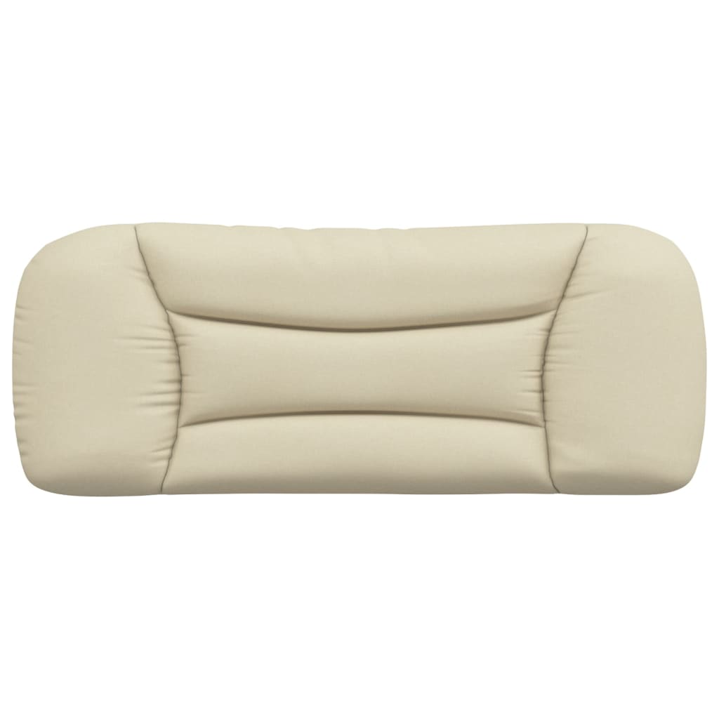 Coussin de tête de lit crème 100 cm tissu Têtes et pieds de lit vidaXL   