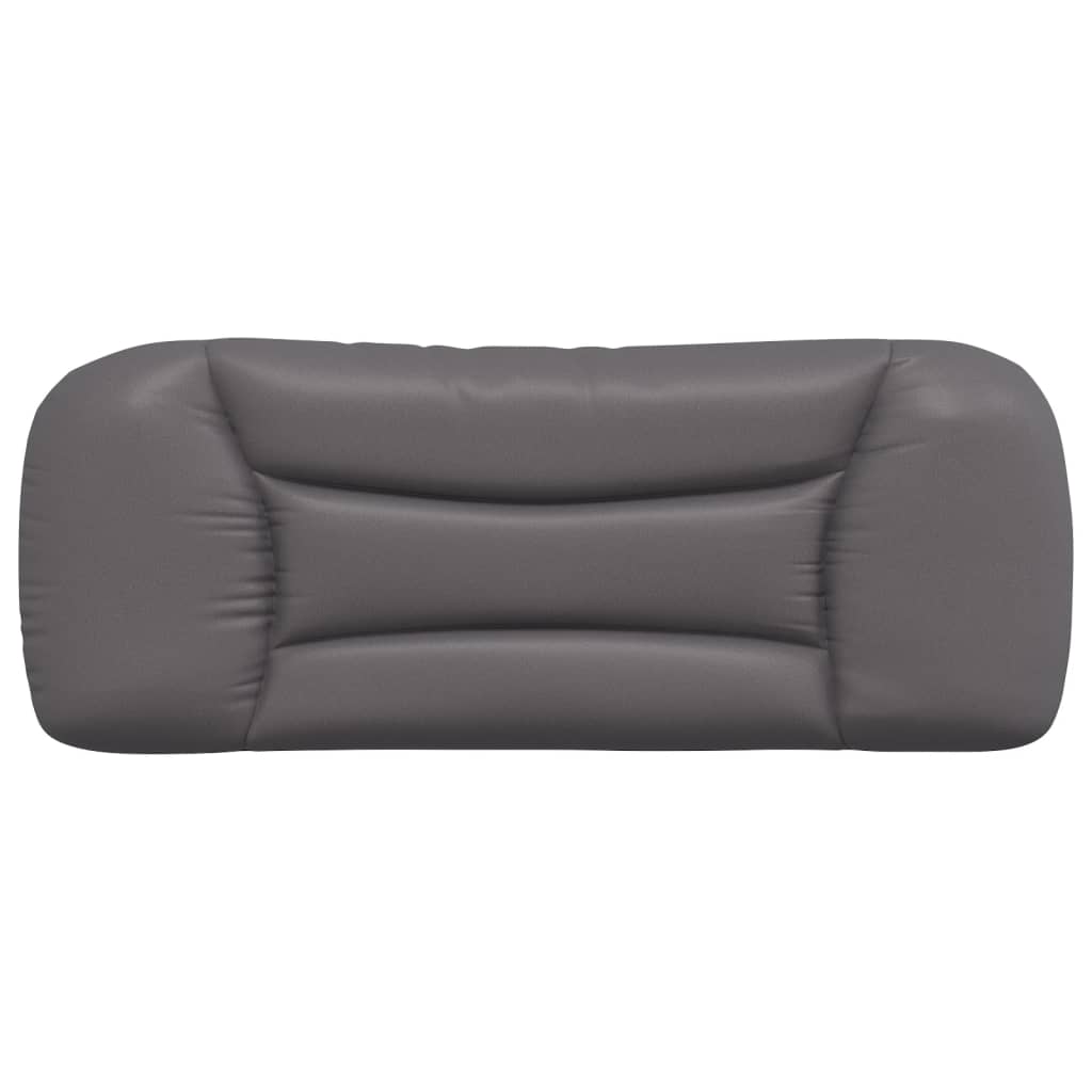 Coussin de tête de lit gris 100 cm similicuir Têtes et pieds de lit vidaXL   