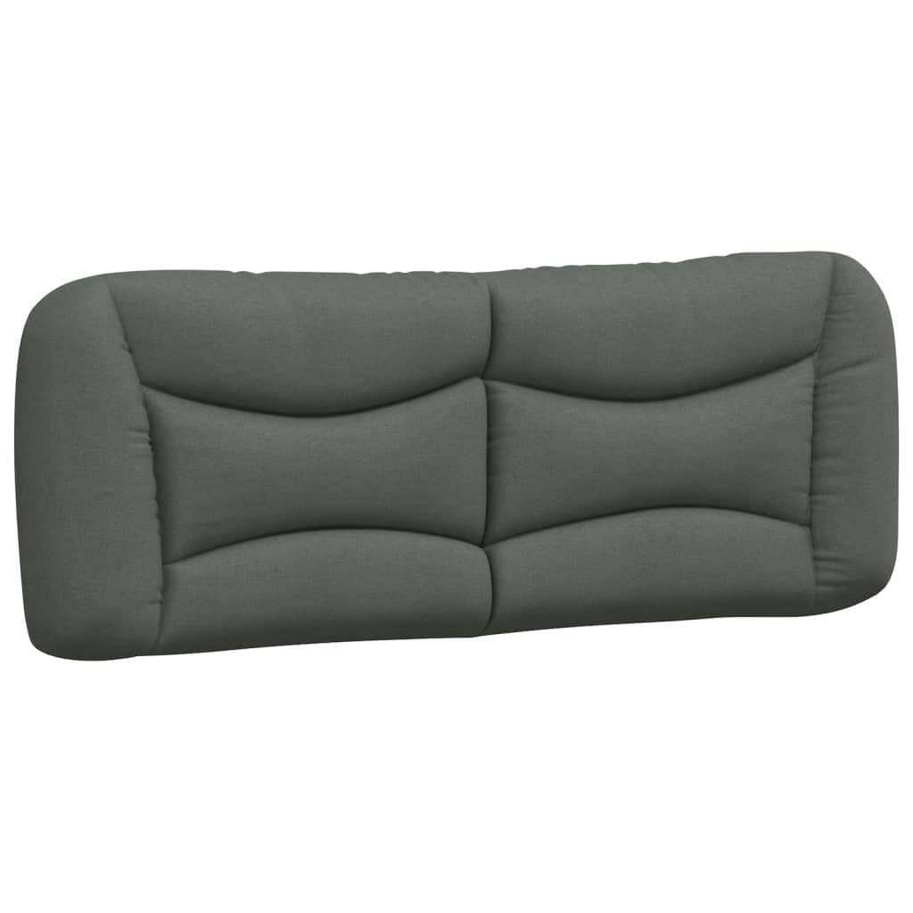 Coussin de tête de lit gris foncé 120 cm tissu Têtes et pieds de lit vidaXL   