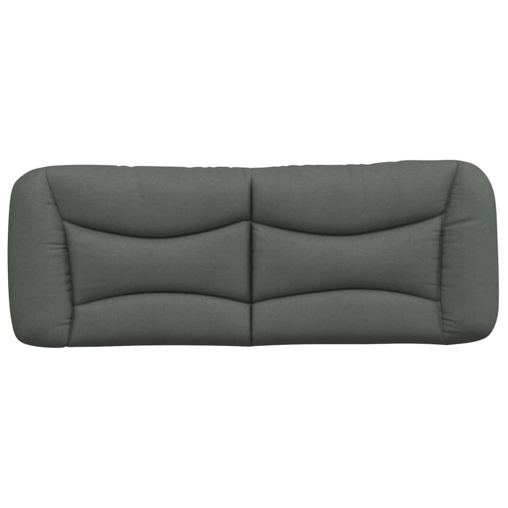 Coussin de tête de lit gris foncé 120 cm tissu Têtes et pieds de lit vidaXL   