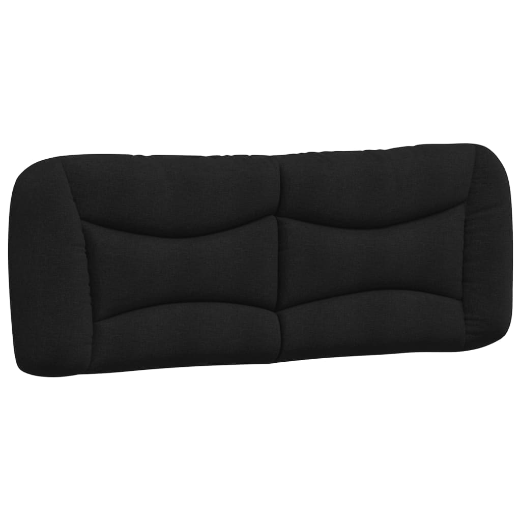 Coussin de tête de lit noir 120 cm tissu Têtes et pieds de lit vidaXL   