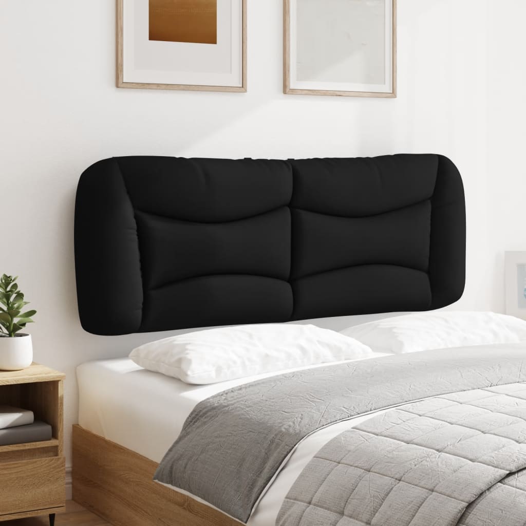 Coussin de tête de lit noir 120 cm tissu Têtes et pieds de lit vidaXL   