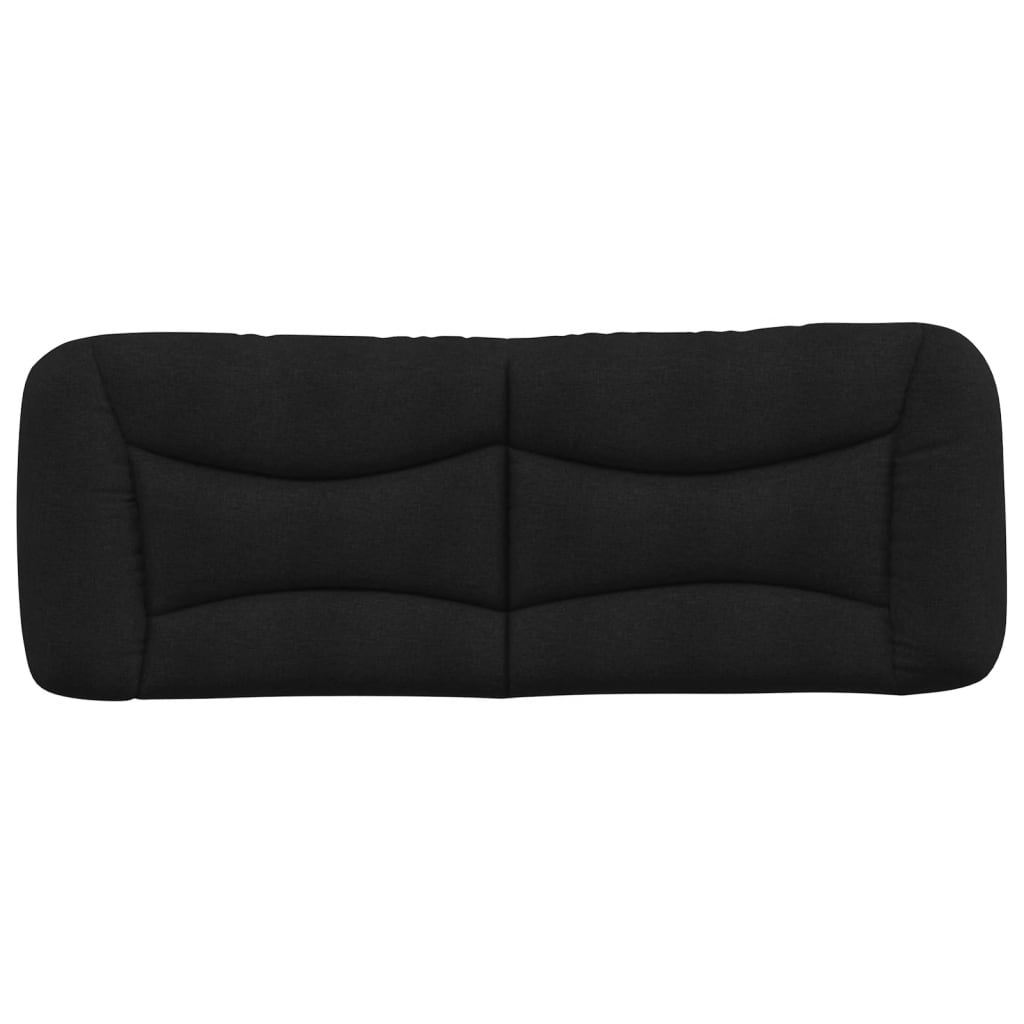 Coussin de tête de lit noir 120 cm tissu Têtes et pieds de lit vidaXL   