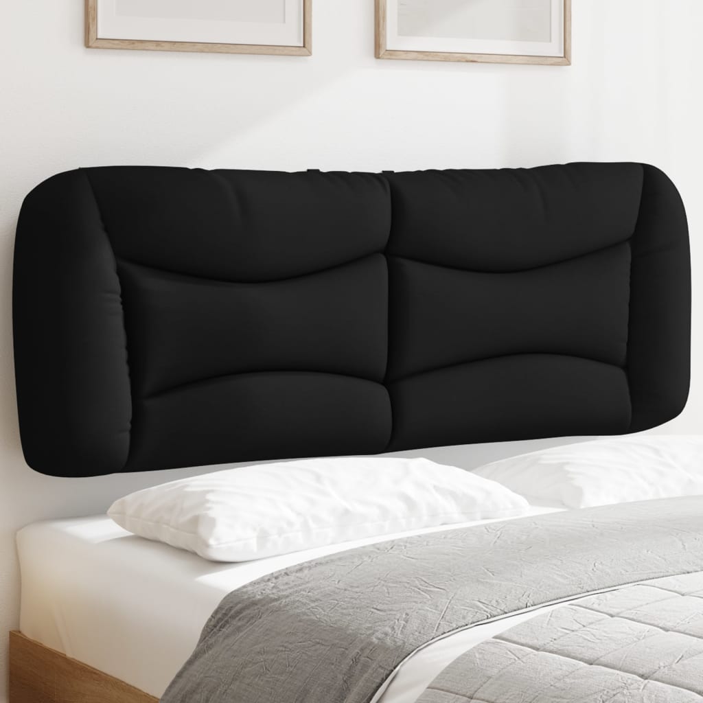 Coussin de tête de lit noir 120 cm tissu Têtes et pieds de lit vidaXL   