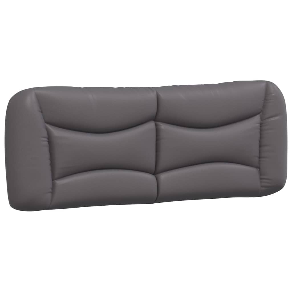 Coussin de tête de lit gris 120 cm similicuir Têtes et pieds de lit vidaXL   