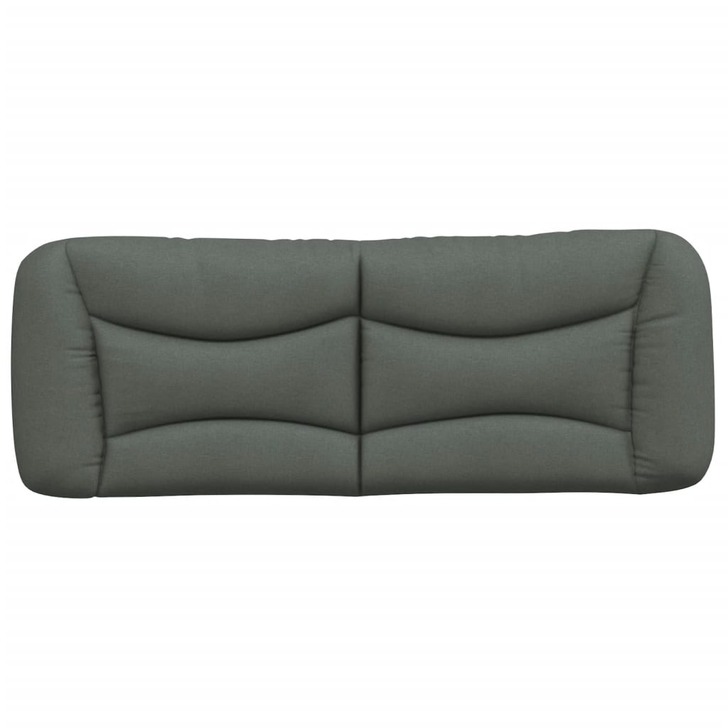 Coussin de tête de lit gris foncé 140 cm tissu Têtes et pieds de lit vidaXL   