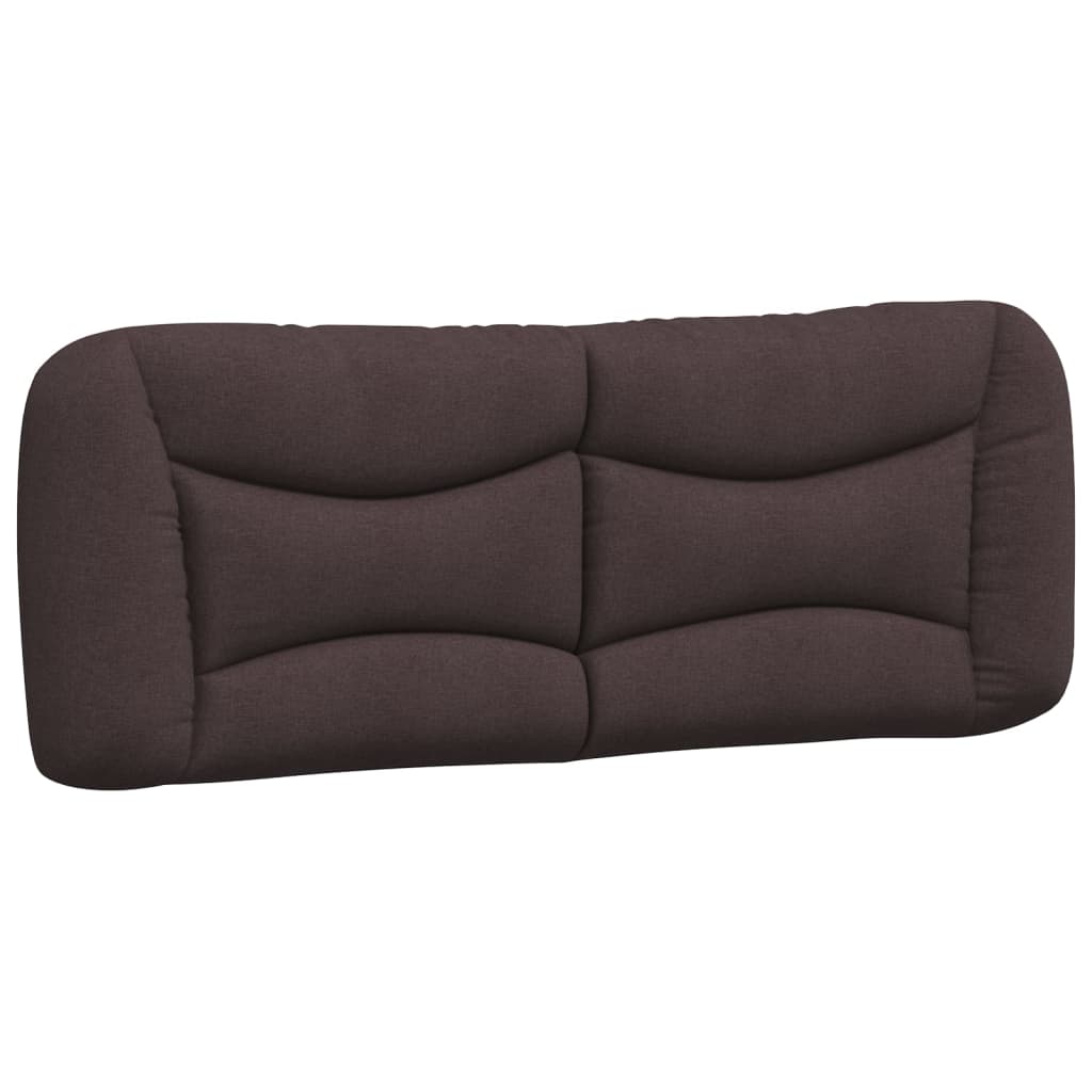 Coussin de tête de lit marron foncé 140 cm tissu Têtes et pieds de lit vidaXL   