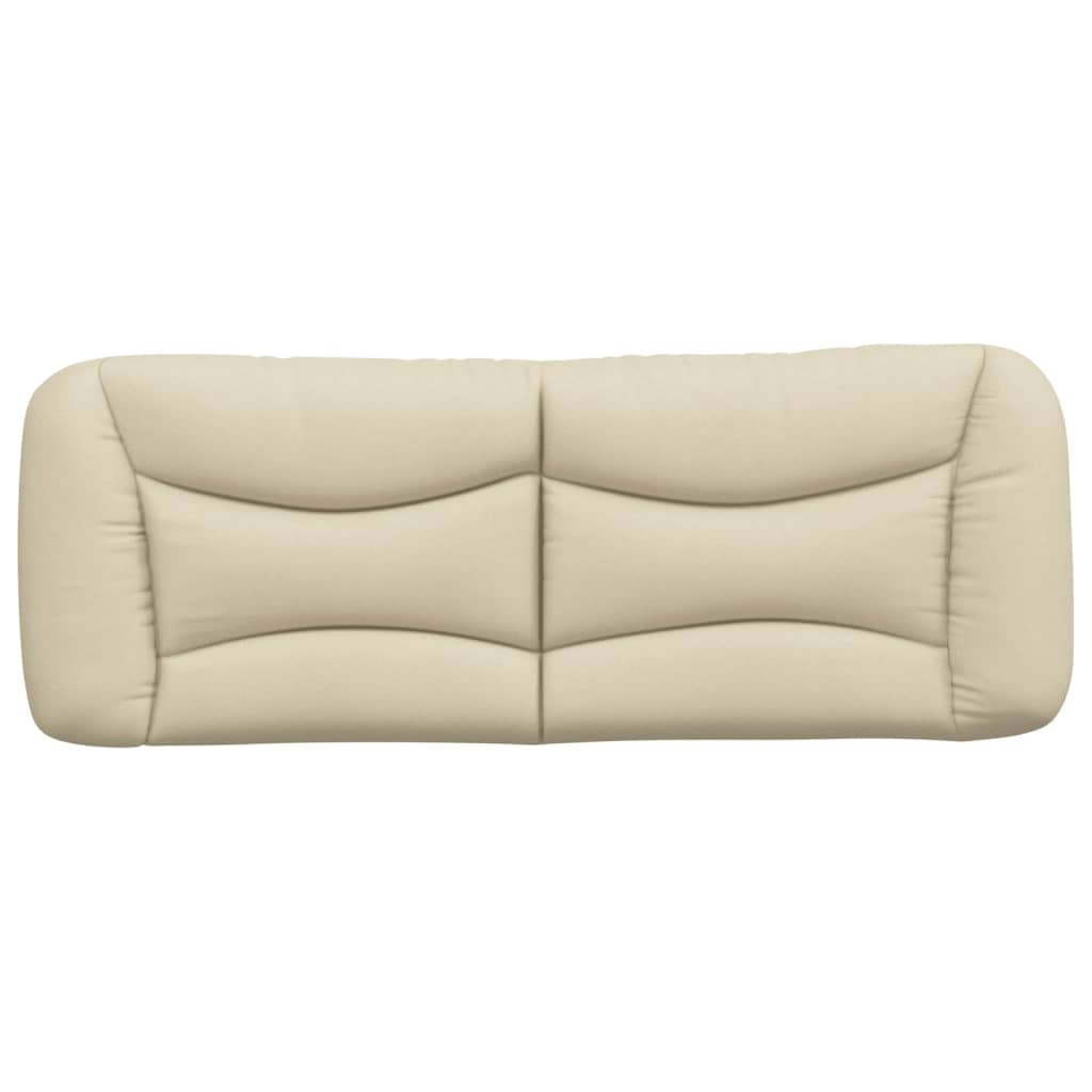 Coussin de tête de lit crème 140 cm tissu Têtes et pieds de lit vidaXL   