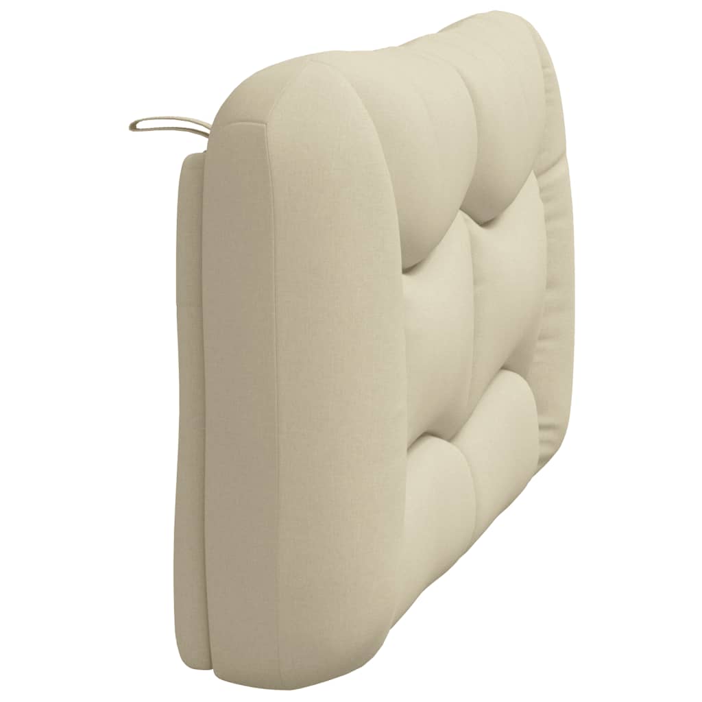 Coussin de tête de lit crème 140 cm tissu Têtes et pieds de lit vidaXL   