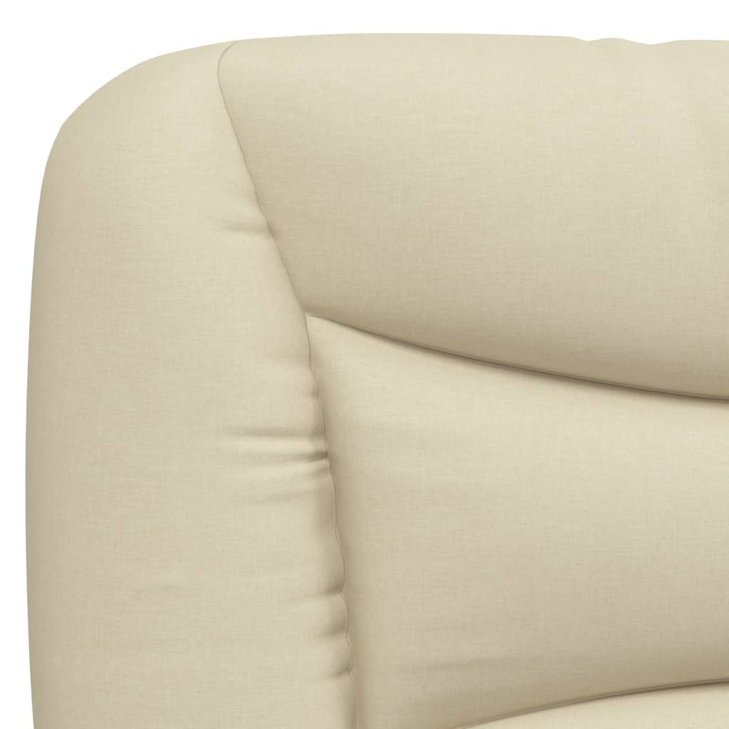 Coussin de tête de lit crème 140 cm tissu Têtes et pieds de lit vidaXL   