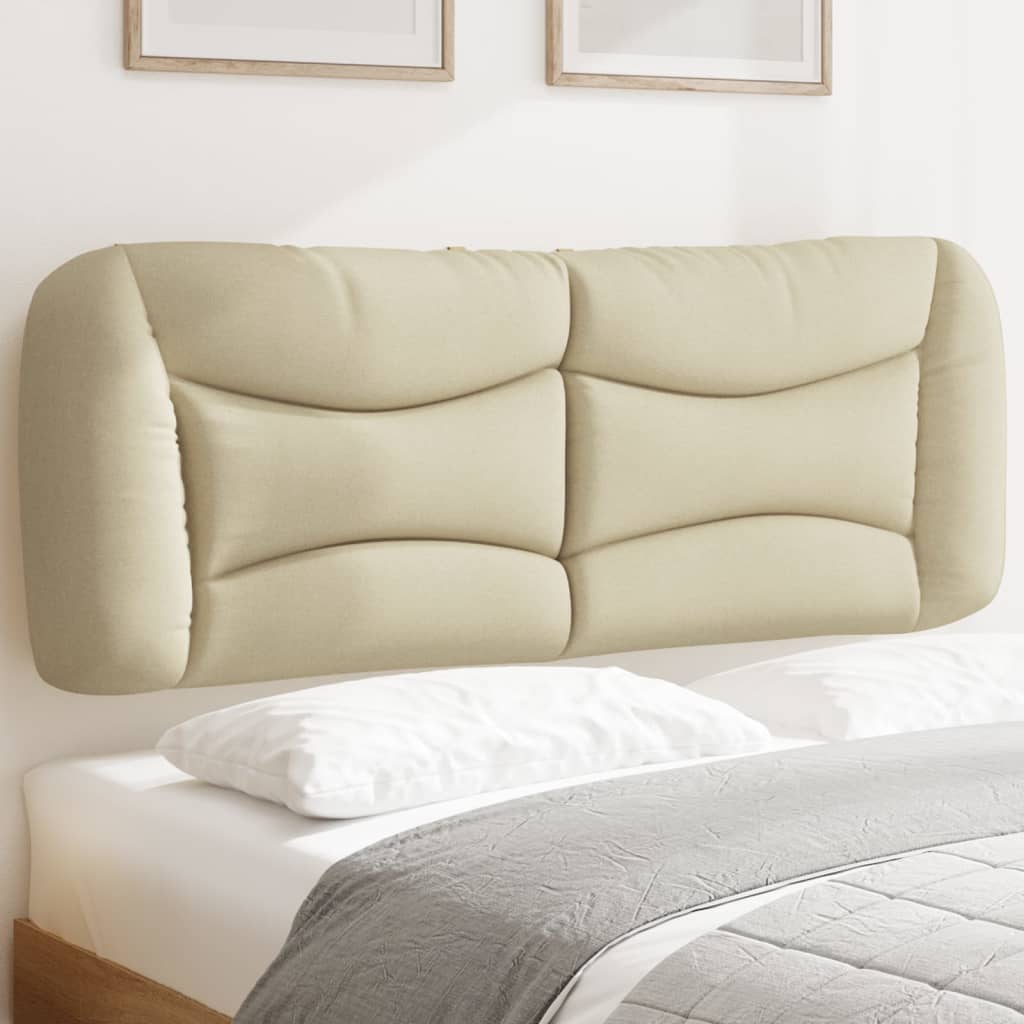 Coussin de tête de lit crème 140 cm tissu Têtes et pieds de lit vidaXL   