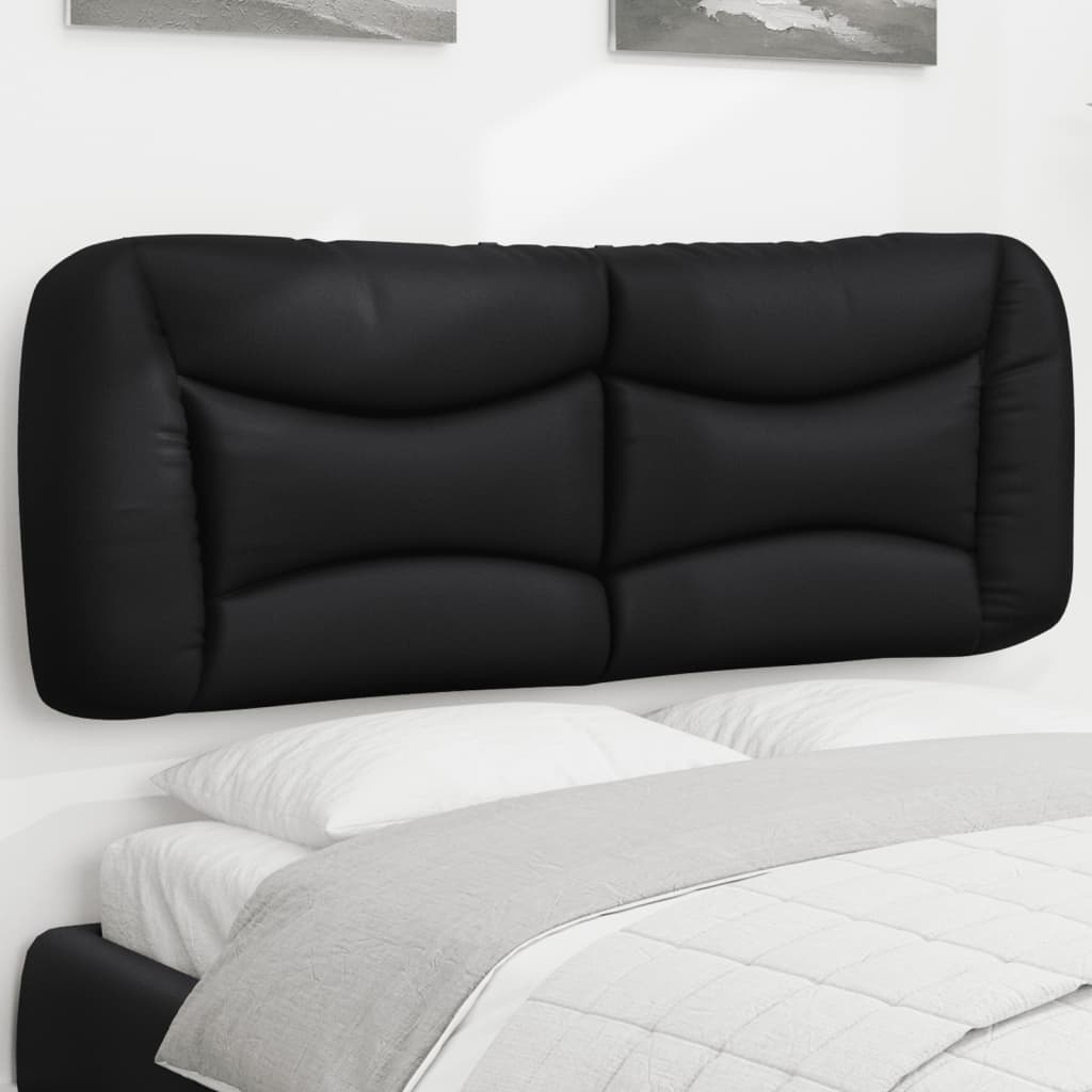 Coussin de tête de lit noir 140 cm similicuir Têtes et pieds de lit vidaXL   