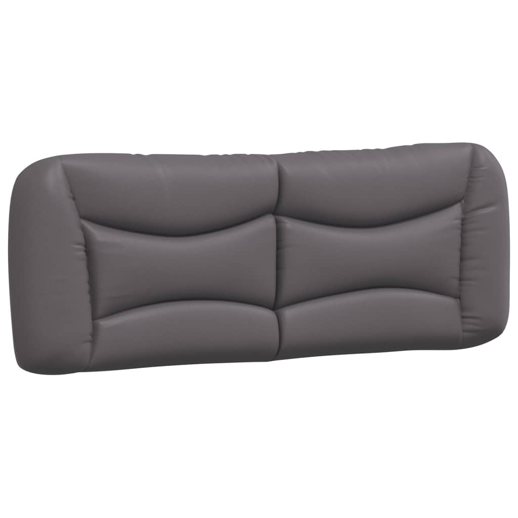 Coussin de tête de lit gris 140 cm similicuir Têtes et pieds de lit vidaXL   