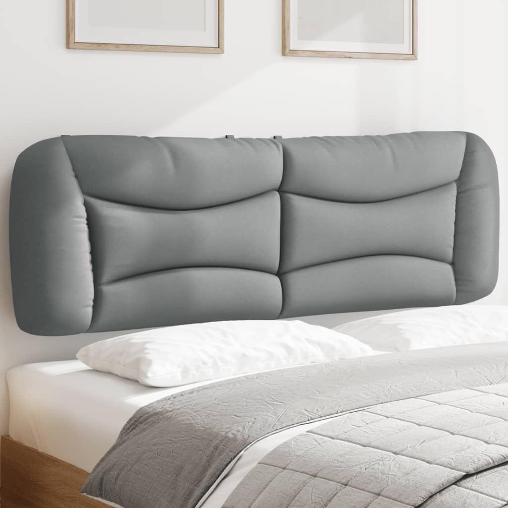 Coussin de tête de lit gris clair 160 cm tissu Têtes et pieds de lit vidaXL   