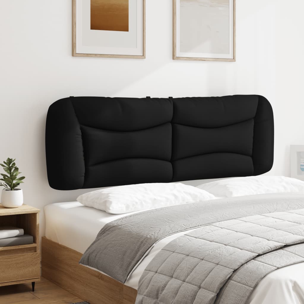 Coussin de tête de lit noir 160 cm tissu Têtes et pieds de lit vidaXL   