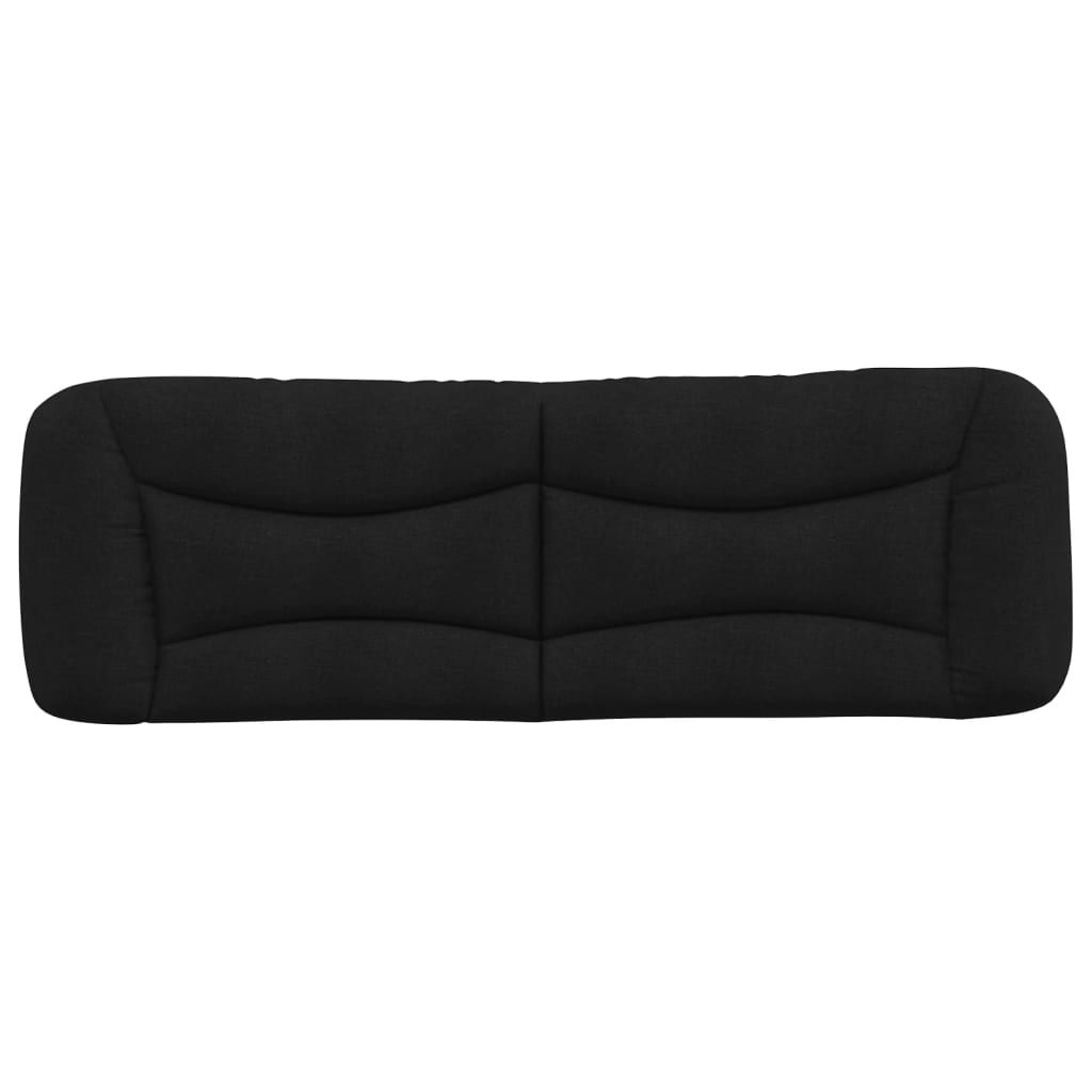 Coussin de tête de lit noir 160 cm tissu Têtes et pieds de lit vidaXL   