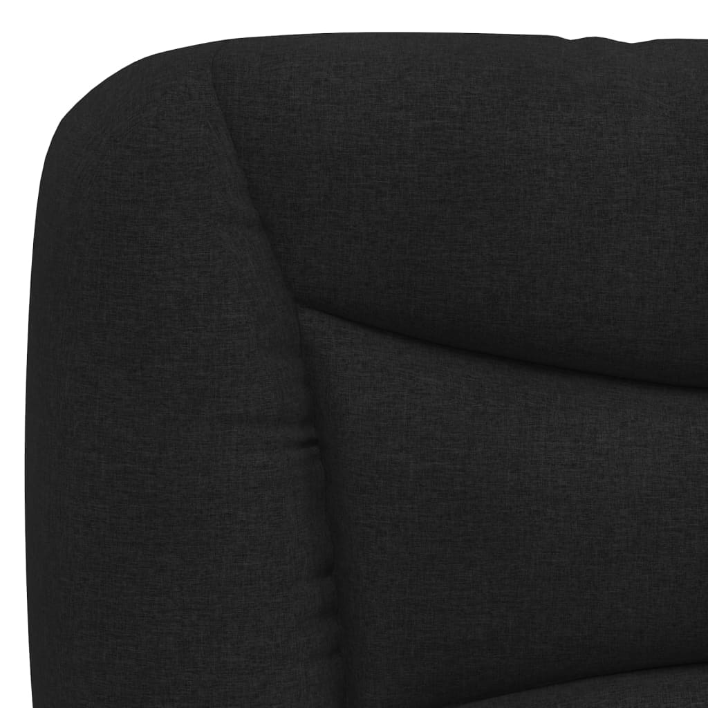 Coussin de tête de lit noir 160 cm tissu Têtes et pieds de lit vidaXL   