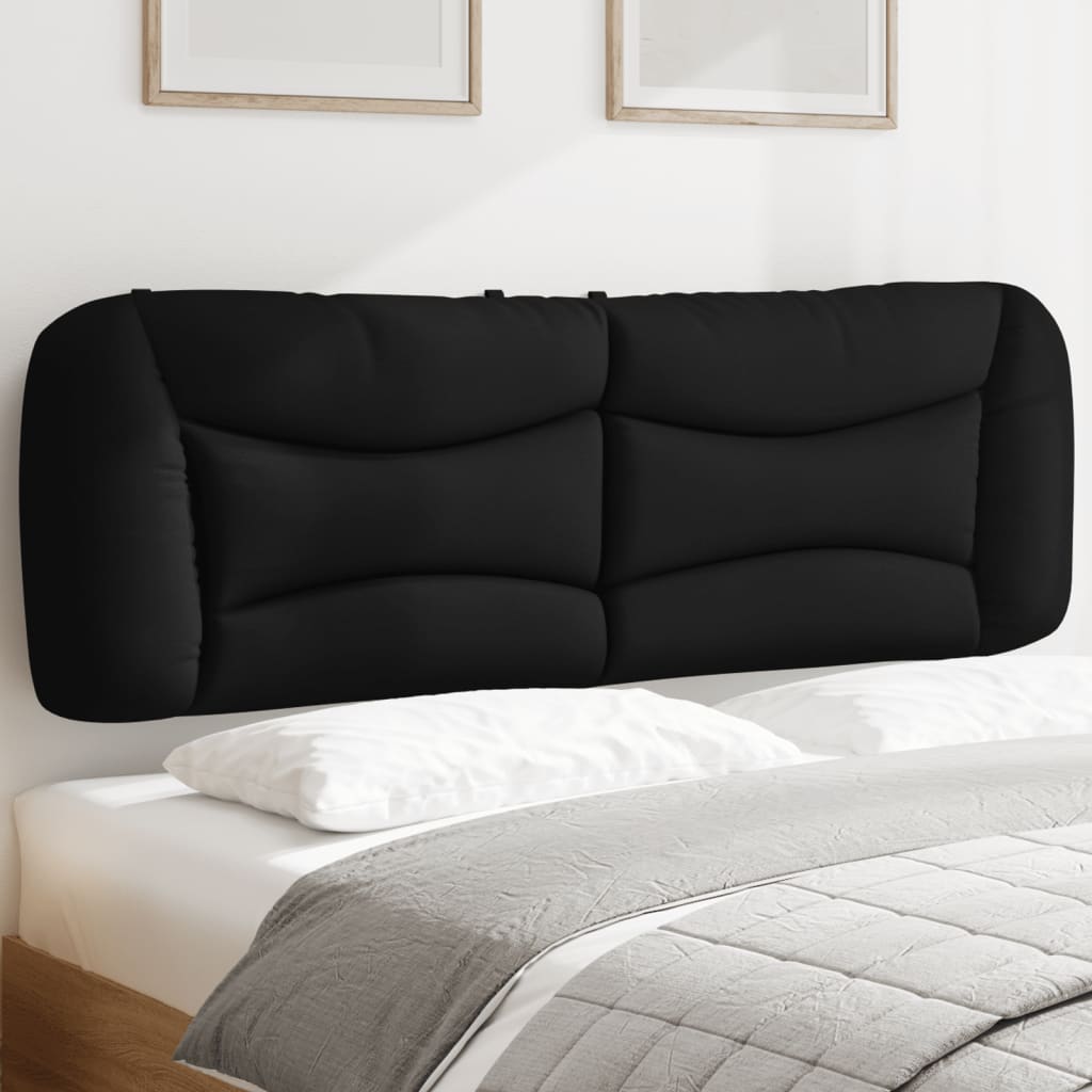 Coussin de tête de lit noir 160 cm tissu Têtes et pieds de lit vidaXL   