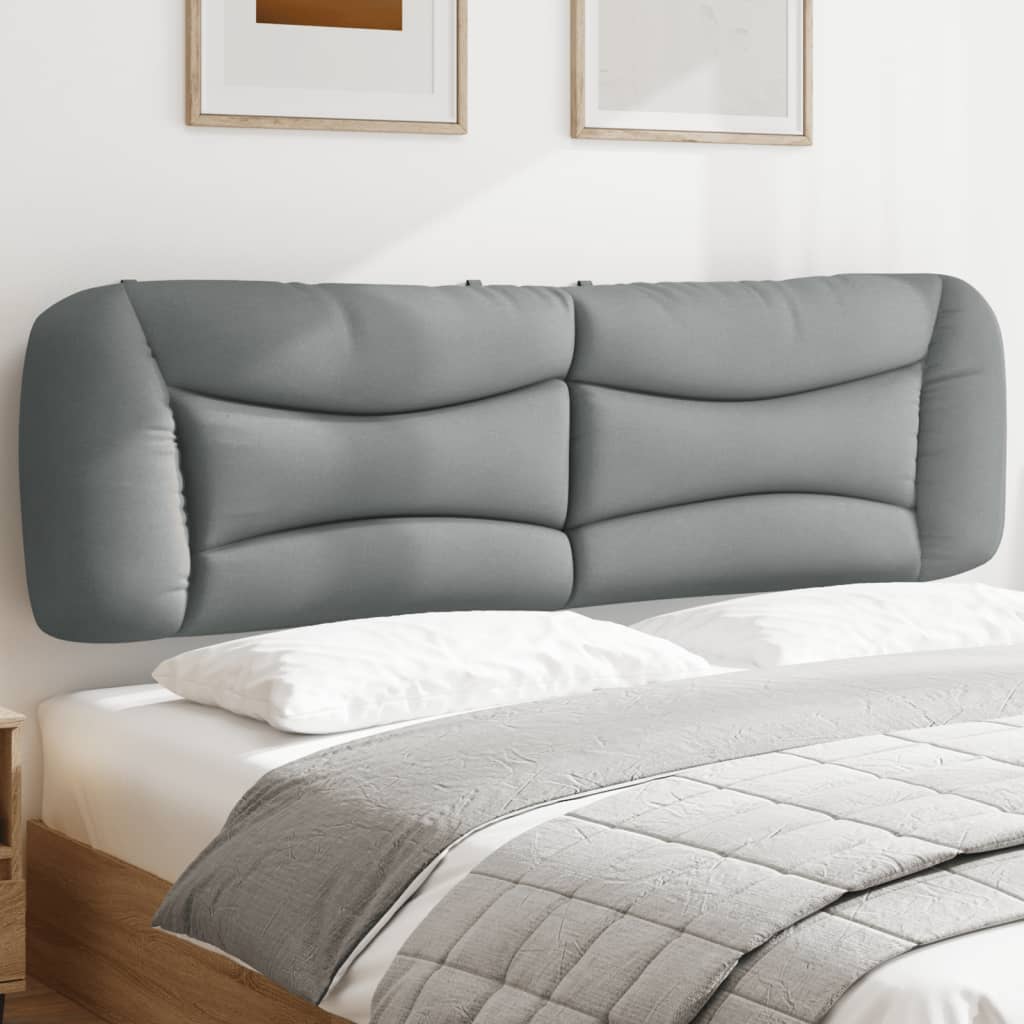 Coussin de tête de lit gris clair 180 cm tissu Têtes et pieds de lit vidaXL   