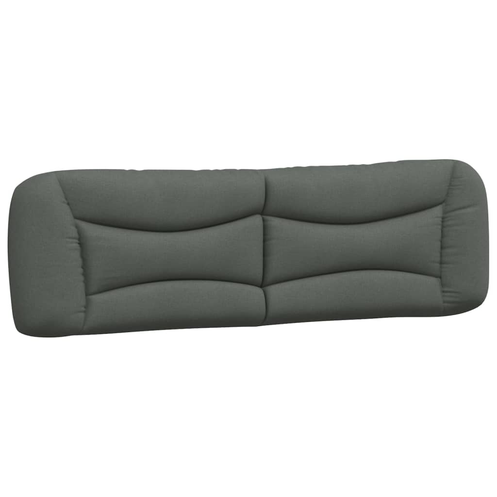 Coussin de tête de lit gris foncé 180 cm tissu Têtes et pieds de lit vidaXL   