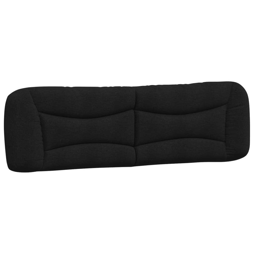 Coussin de tête de lit noir 180 cm tissu Têtes et pieds de lit vidaXL   