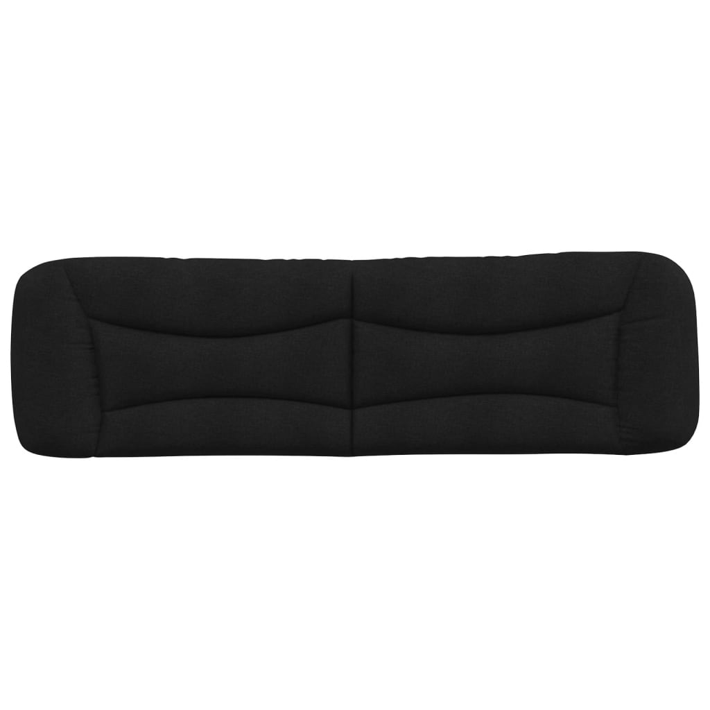 Coussin de tête de lit noir 180 cm tissu Têtes et pieds de lit vidaXL   