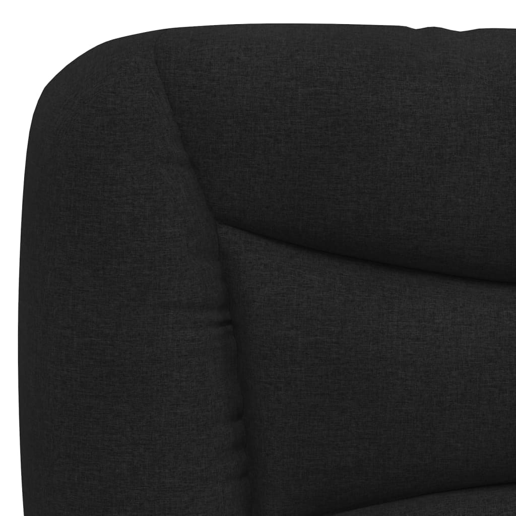 Coussin de tête de lit noir 180 cm tissu Têtes et pieds de lit vidaXL   