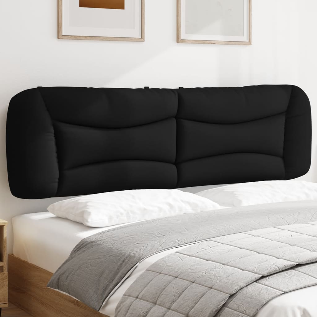 Coussin de tête de lit noir 180 cm tissu Têtes et pieds de lit vidaXL   