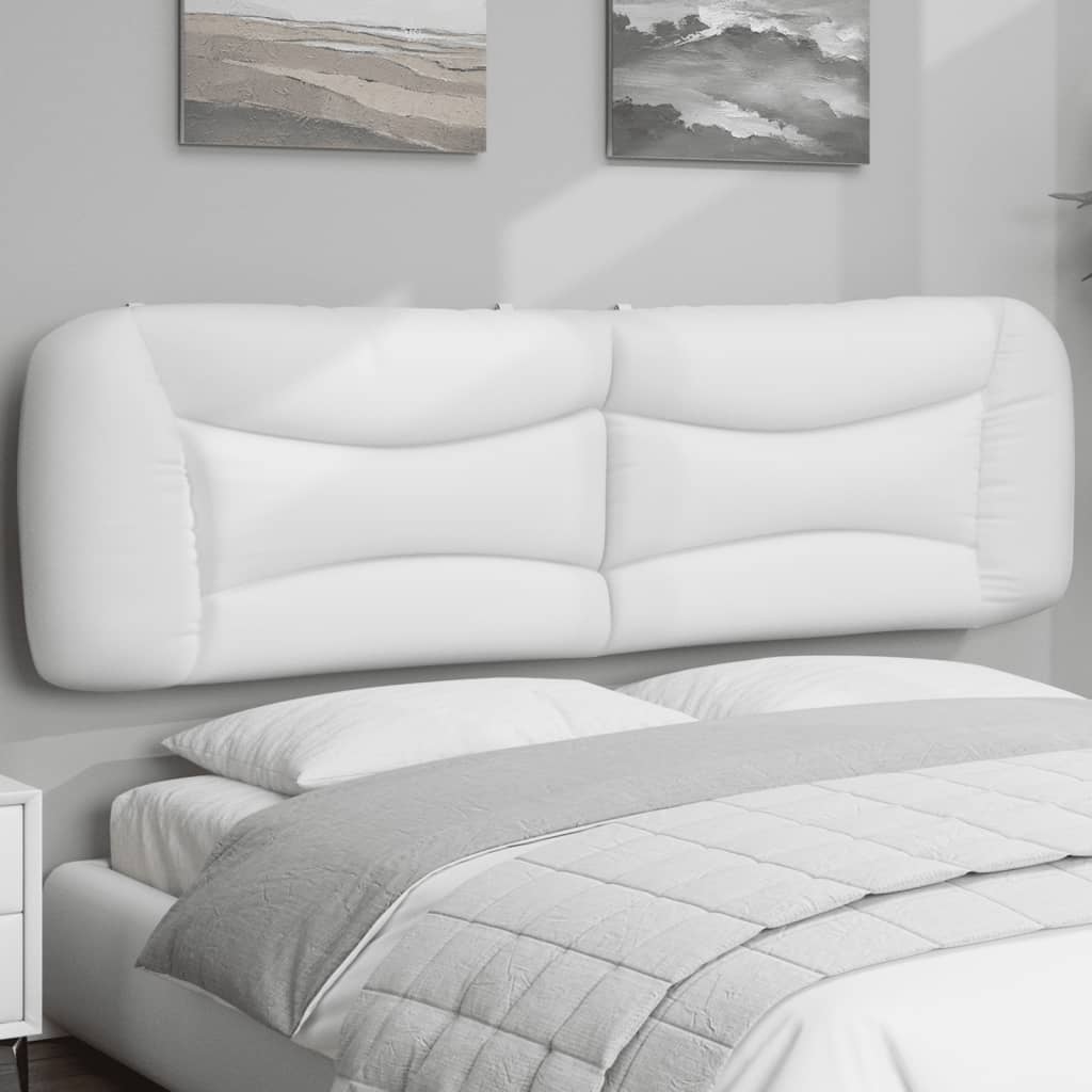 Coussin de tête de lit blanc 180 cm similicuir Têtes et pieds de lit vidaXL   