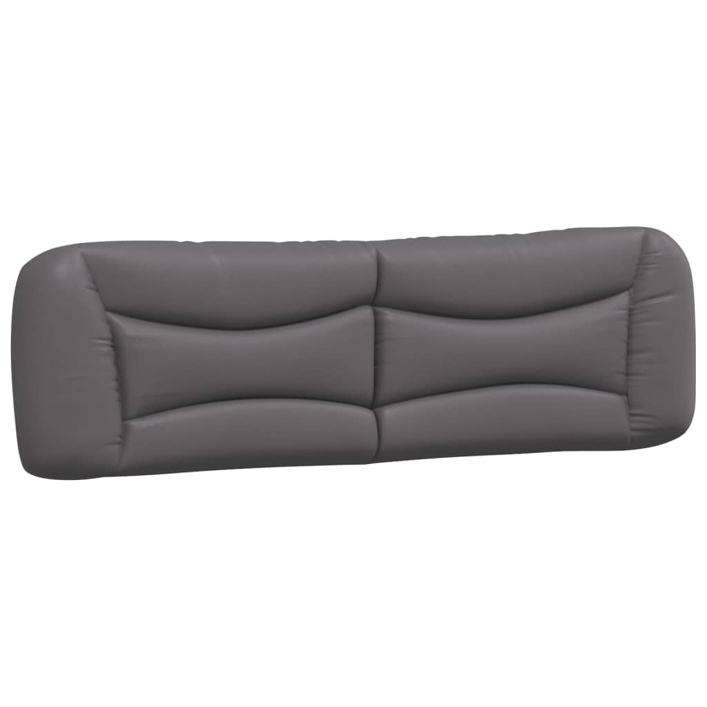 Coussin de tête de lit gris 180 cm similicuir Têtes et pieds de lit vidaXL   