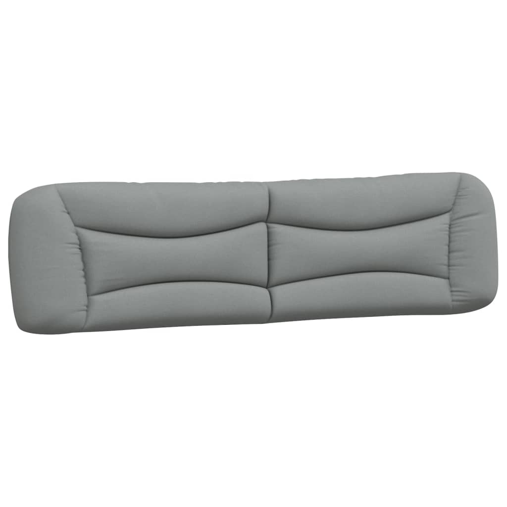 Coussin de tête de lit gris clair 200 cm tissu Têtes et pieds de lit vidaXL   