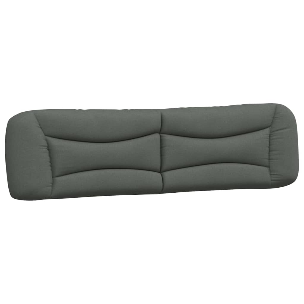 Coussin de tête de lit gris foncé 200 cm tissu Têtes et pieds de lit vidaXL   