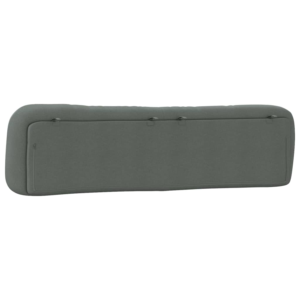 Coussin de tête de lit gris foncé 200 cm tissu Têtes et pieds de lit vidaXL   