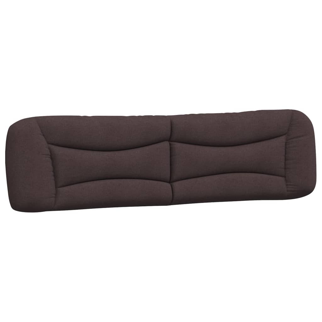 Coussin de tête de lit marron foncé 200 cm tissu Têtes et pieds de lit vidaXL   