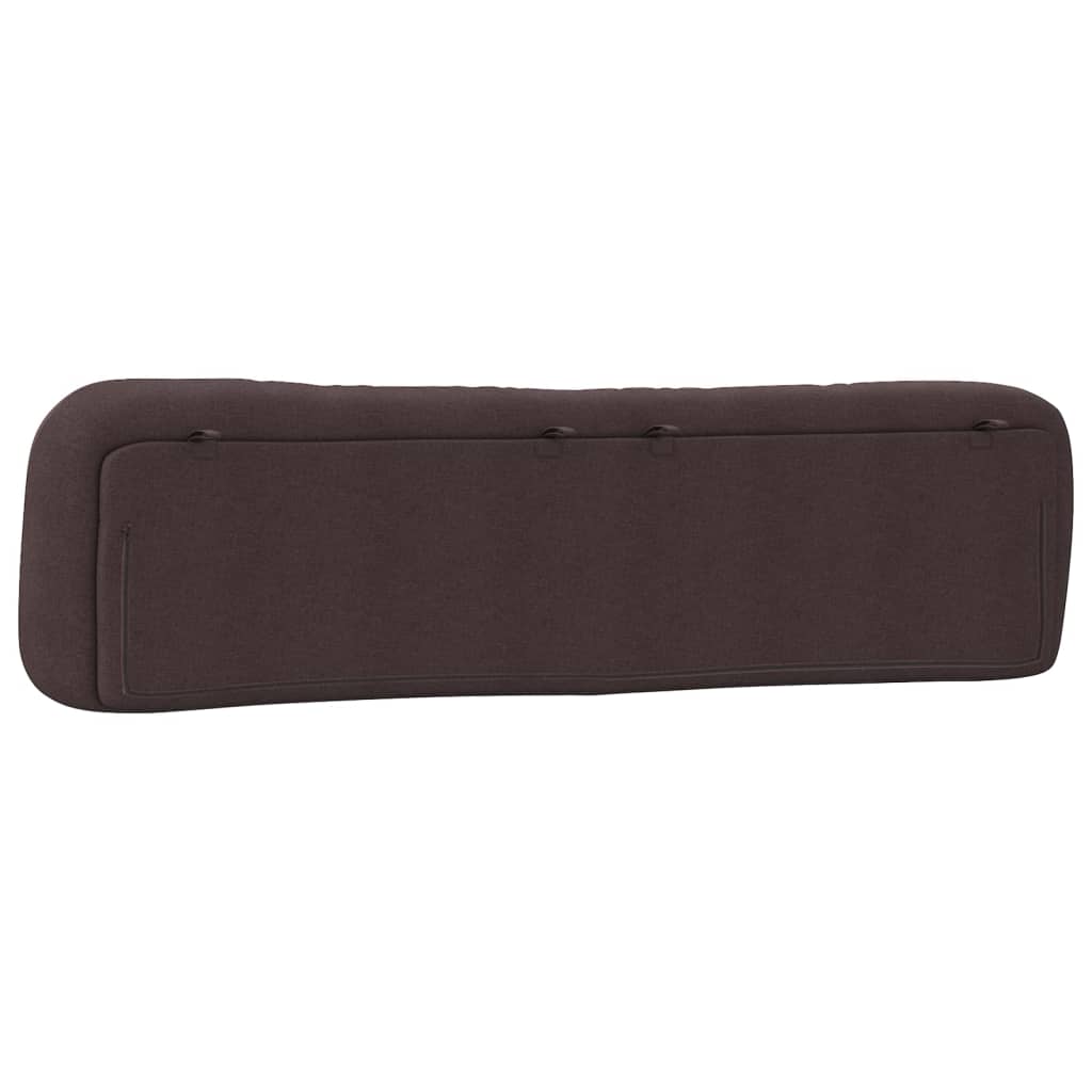 Coussin de tête de lit marron foncé 200 cm tissu Têtes et pieds de lit vidaXL   