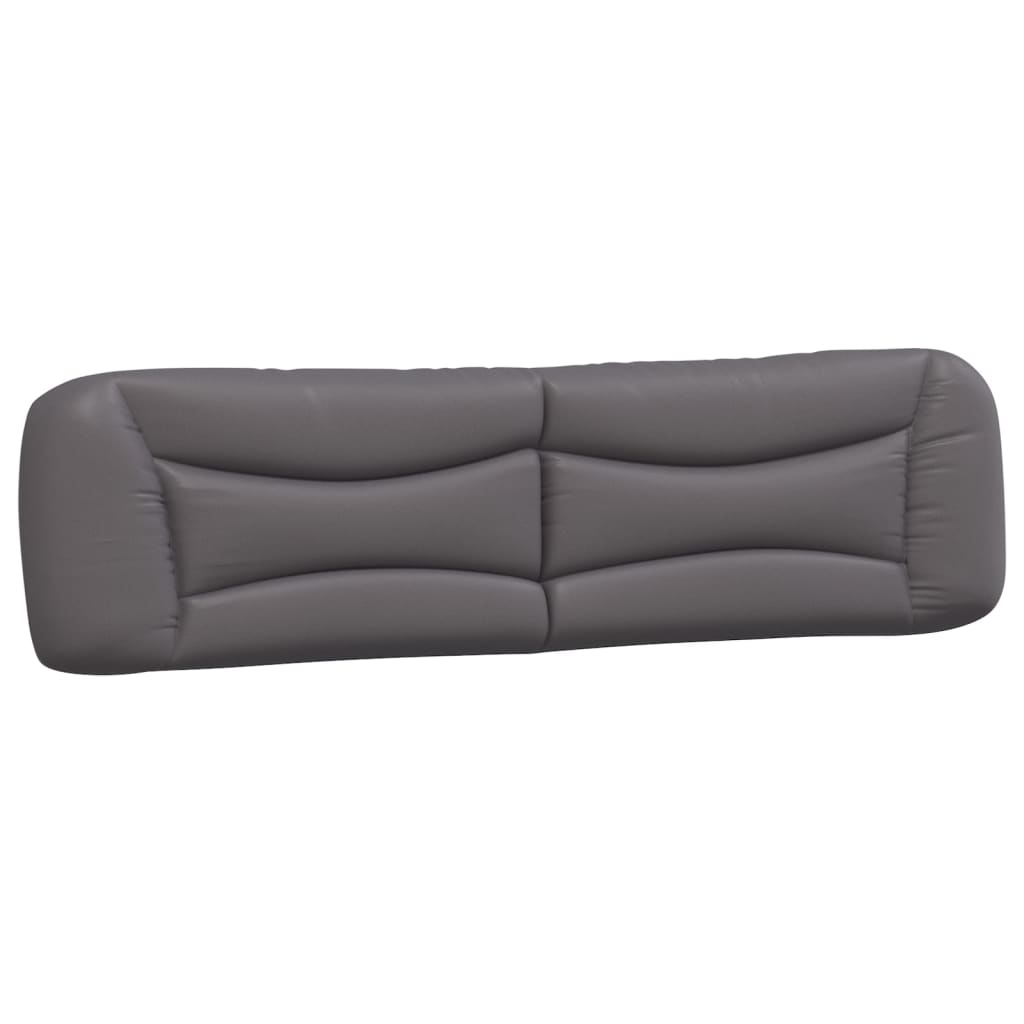 Coussin de tête de lit gris 200 cm similicuir Têtes et pieds de lit vidaXL   