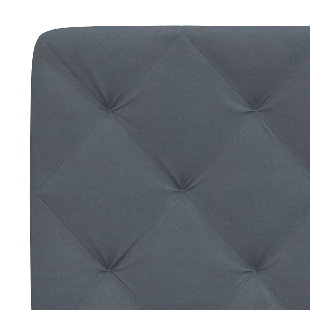 Coussin de tête de lit gris foncé 80 cm velours Têtes et pieds de lit vidaXL   